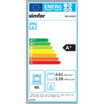 Simfer | Плита | 4401SGRBB | Газовая варочная панель | Газовая духовка | Белый | Ширина 50 см | Глубина 55 см | 49 л