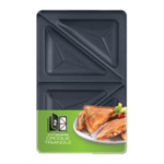 TEFAL | Trīsstūrveida grauzdētu sviestmaižu komplekts Snack Collection | XA800212 | Izmēri (P x G) 13 x 22,5 cm | Melns