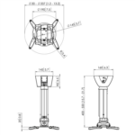 Vogels | Projector Ceiling mount | PPC1540W | Maximum weight (capacity) 15 kg | White - Image 2