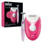 Braun epilators | SE3-202 Silk épil 3 | Jaudas līmeņu skaits: 2 | Balts/rozā