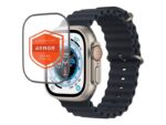 Fiksēts | Armor rūdīts stikls Apple Watch Ultra 49mm/Ultra 2 49mm | Melns