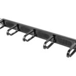 Lanberg 19 cable management brush panel 5 rings type B 1U | AK-1203-B | Black