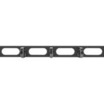 Lanberg 19 cable management panel 5 rings - type B 1U | AK-1205-B | Black
