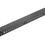 Lanberg 19 cable management panel type A 1U | AK-1201-B | Black