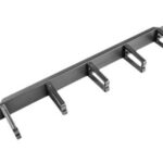 Lanberg 19 cable management panel with 5 plastic holders 1U type B | AK-1202-B | Black