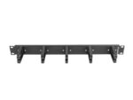 Lanberg 19 cable management panel with 5 plastic holders 1U type B | AK-1202-B | Black - Image 3