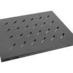 Lanberg 19 fiksēti plaukti 1U/465x515mm, maksimālā slodzes izturība līdz 120kg | AK-1003-B | Melns