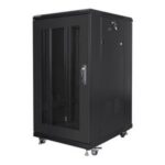 Lanberg | Rack cabinet 19 free-standing 22U/600x800 (flat pack) with mesh door | FF01-6822-23B | Black