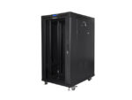 Lanberg | Rack cabinet 19 free-standing 22U/800x1000 (flat pack) with glass door | FF01-8022-12BL | Black - Image 2