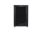 Lanberg | Rack cabinet 19 free-standing 22U/800x1000 (flat pack) with glass door | FF01-8022-12BL | Black - Image 3