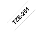 Brother | TZ-251 Laminated Tape | Black on White | TZe | 8 m | 2.4 cm - Image 9