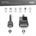 Digitus | Bi-Directional Adapter Cable 2 m | AK-300334-020-S | USB Type C to DisplayPort - Image 2