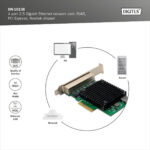 Digitus DN-10136 4-Port RJ45 RTL8125B, 2.5 GBits Server NIC - Image 3
