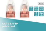 Digitus CAT 6 S/FTP | Patch vads | Garums 20 m | Pelēks - Image 2