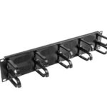 Lanberg 19 cable management brush panel 10 rings - type B 2U | AK-1204-B | Black