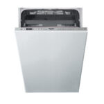 Посудомоечная машина Whirlpool | WSIO 3T223 PCE X | Встраиваемая | Ширина 45 см | Вместимость: 10 комплектов посуды | Количество программ: 7 | Класс энергоэффективности: E | Дисплей | Нержавеющая сталь