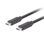 Кабель Lanberg USB-C 3.1 Gen 2, 10 Гбит/с PD100 Вт, 1,8 м | CA-CMCM-32CU-0018-BK | USB Type-C — USB Type-C