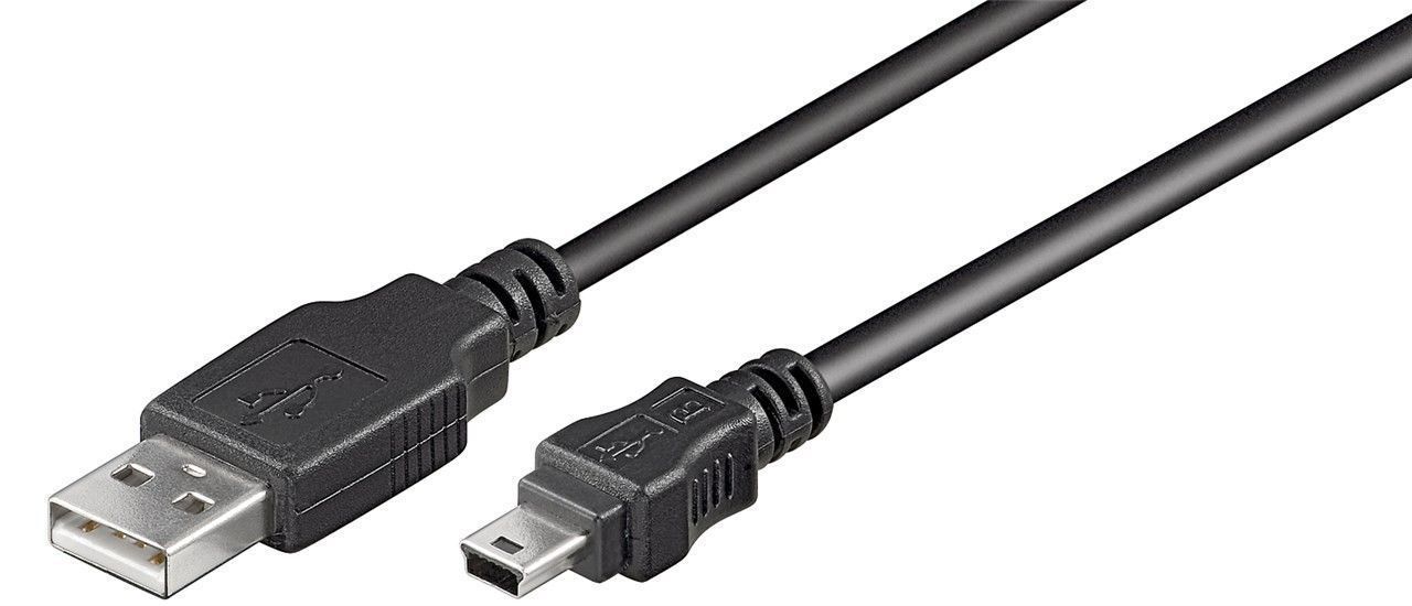 oriģināls-12023.jpg Goobay | USB 2.0 ātrdarbīgs kabelis | 50768 | USB-A uz mini-USB USB 2.0 tēviņš (A tips) | USB 2.0 mini tēviņš (B tips, 5 kontaktu) - Image 1