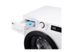 LG Washing Machine | F4WR510SBW | Energy efficiency class A | Front loading | Washing capacity 10 kg | 1400 RPM | Depth 57 cm | Width 60 cm | Display | LED | Steam function | Direct drive | White - Image 5