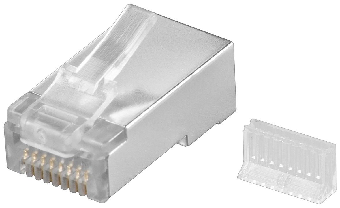 original-12635.jpg Goobay 68079 RJ45 plug, CAT 5e STP shielded, transparent - Image 1