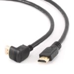 Cablexpert | HDMI ātrgaitas 90 grādu tēviņa uz taisnu tēviņa savienotāju kabelis, 19 kontaktu apzeltīti savienotāji | CC-HDMI490-6 | HDMI 19 kontaktu tēviņš | HDMI 90 grādu tēviņš | 1,8 m
