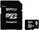Silicon Power | 8 GB | MicroSDHC | Zibatmiņa, 10. klase | SD adapteris