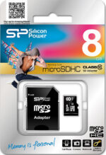 Silicon Power | 8 GB | MicroSDHC | Zibatmiņa, 10. klase | SD adapteris - Image 2