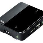 Aten | 2 portu USB DisplayPort/Audio KVM slēdzis (atbalsta 4K un kabeļi iekļauti)