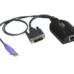 Aten | USB DVI Virtual Media KVM Adapter with Smart Card Support | KA7166 | Link: 1 x RJ-45 Female, Computer: 2 x USB Type A Male, 1 x DVI-D Male.
