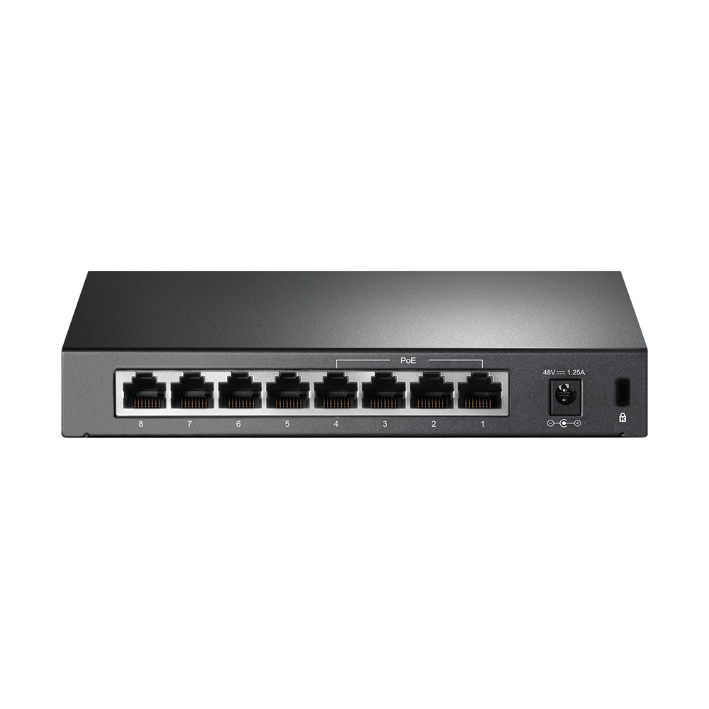 original-17169.jpg TP-LINK | Switch | TL-SF1008P | Unmanaged | Desktop | 10/100 Mbps (RJ-45) ports quantity 8 | Power over Ethernet (PoE) ports quantity 4 | Power supply type External | 36 month(s) - Image 1