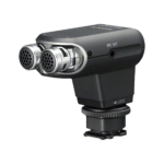 Sony ECM-XYST1M Stereo Microphone | Sony | Stereo Microphone | ECM-XYST1M | Record high quality audio with this Sony ECM-XYST1M stereo microphone compatible with Handycam camcorders, Cyber-shot cameras and Alpha cameras outfitted with a multi interface shoe; With a wide frequency band, you can fine-tune your audio capture according to the setting; The supplied windscreen cuts down on wind noise pickup for crisp, clear, unadulterated audio