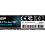 Silicon Power | SSD | P34A60 | 256 GB | Cietvielu diska saskarne PCIe Gen3x4 | Lasīšanas ātrums 2200 MB/s | Rakstīšanas ātrums 1600 MB/s