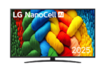 LG 50NANO81A3A | 50 | Viedtelevizors | webOS 25 | UHD | Melns