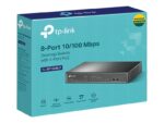 TP-LINK | Коммутатор | TL-SF1008LP | Неуправляемый | Настольный | Количество портов 10/100 Мбит/с (RJ-45): 8 | Количество портов Power over Ethernet (PoE): 4 | Тип источника питания: Внешний — изображение 7