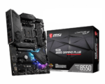 MSI | MPG B550 GAMING PLUS | Processor family AMD | Processor socket AM4 | DDR4 | Memory slots 4 | Chipset AMD B | ATX