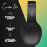 Skullcandy | Wireless Headphones | Crusher Evo | Wireless | Over-ear | Microphone | Wireless | True Black - Image 3
