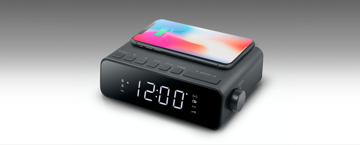 original-23752.jpg Muse | Alarm function | M-175 WI | AUX in | Alarm Clock | Black - Image 1