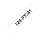 Brother | TZe-FX231 Flexible ID Laminated Tape | Black on White | TZe | 8 m | 1.2 cm - Image 5