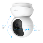 TP-LINK | Mājas drošības Wi-Fi kamera ar grozāmu/noliecamu objektīvu | Tapo C200 | 4 mm/F/2.4 | Privātuma režīms, skaņas un gaismas trauksme, kustību noteikšana un paziņojumi | H.264 | Micro SD, maks. 128 GB