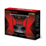 AX1800 divjoslu WiFi 6 maršrutētājs | MR70X | 802.11ax | 1201+574 Mbit/s | 10/100/1000 Mbit/s | Ethernet LAN (RJ-45) pieslēgvietas: 3 | Mesh atbalsts: Nē | MU-MiMO: Jā | Nē mobilais platjoslas savienojums | Antenas tips: 4 fiksētas