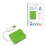 Logilink | USB 2.0 centrmezgls 4 portu, Smile, zaļš