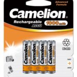 Camelion | AAA/HR03 | 1000 mAh | Uzlādējamas baterijas Ni-MH | 4 gab.