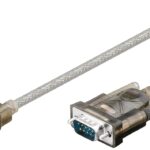 Goobay | USB seriālais RS-232 pārveidotājs, caurspīdīgs | 68875 | USB 2.0 tēviņš (A tips) | D-SUB/RS-232 tēviņš (9 kontaktu)