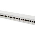 Digitus | Patch Panel | DN-91524S | Balts | Kategorija: CAT 5e; Porti: 24 x RJ45; Spriegotspēja: 7,7 kg; Ievietošanas spēks: 30 N maks. | 48,2 x 4,4 x 10,9 cm