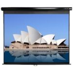 Elite Screens | Manuālā sērija | M113UWS1 | Diagonāle 113 | 1:1 | Redzamā ekrāna platums (P) 203 cm | Melns