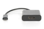 Digitus | USB C tipa uz HDMI adapteris | DA-70852 | Melns | USB C tipa | 0,15 m - Image 2