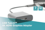 Digitus | USB C tipa uz HDMI adapteris | DA-70852 | Melns | USB C tipa | 0,15 m - Image 6