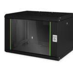 Digitus | Настенный шкаф | DN-19 07-U-SW | Черный | Класс защиты IP: IP20; Передняя дверца: Стеклянная, одностворчатая; Тип шкафа: Настенный шкаф; Минимальная глубина установки оборудования: 305-370 мм; Грузоподъемность: 100 кг; Габариты: 420 x 600 x 450 мм