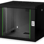 Digitus | Wall Mounting Cabinet | DN-19 09-U-SW | Black | IP protection class: IP20; Front door: Glass door, single opening; Cabinet type: Wall mounting cabinet; Equipment mounting depth min.-max.: 305-370 mm; Load capacity: 100 kg