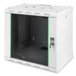 Digitus | Wall Mounting Cabinet | DN-19 09-U | Grey | IP protection class: IP20; Front door: Glass door, single opening; Cabinet type: Wall mounting cabinet; Equipment mounting depth min.-max.: 305-370 mm; Load capacity: 100 kg; Dimensions: 509 x 600 x 450 mm